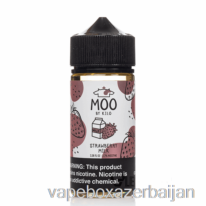 E-Juice Vape Strawberry Milk - MOO E-Liquids - 100mL 0mg